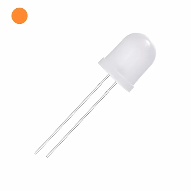 ال ای دی نارنجی 10mm بدنه سفید تایوانی
