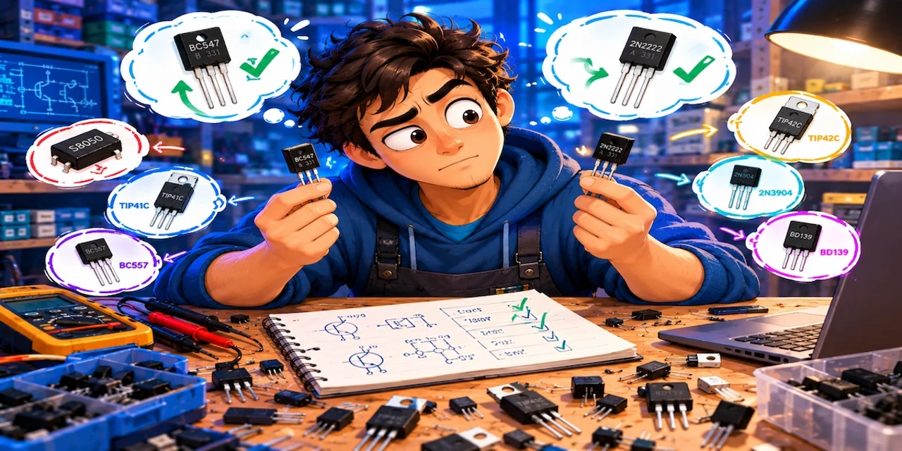 بهترین و ساده ترین روش پیدا کردن ترانزیستورهای معادل