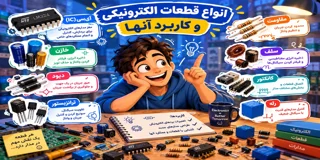 انواع قطعات الکترونیکی و کاربرد آنها